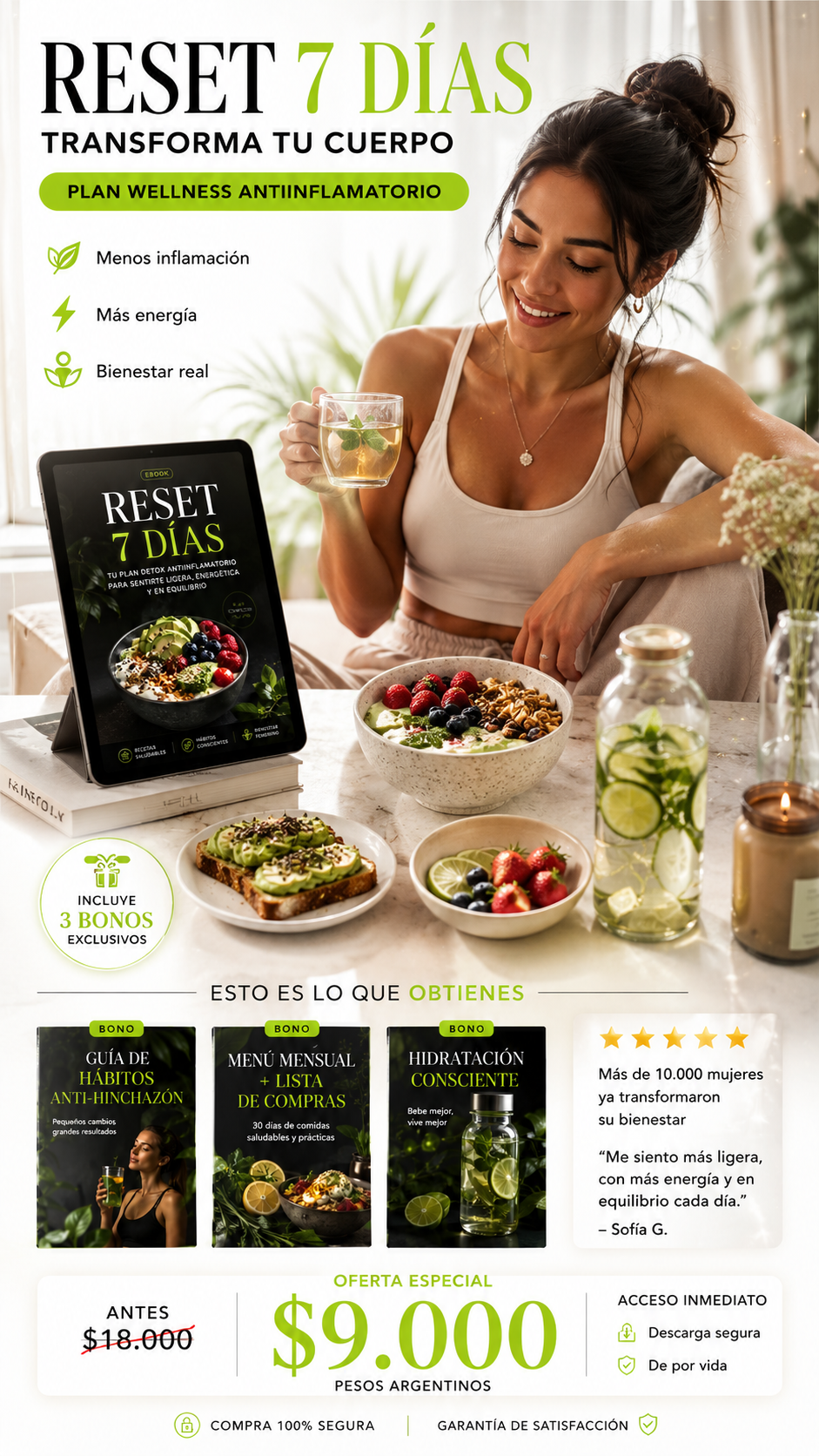 RESET 7 DÍAS: Desinflamá tu cuerpo y recuperá tu energía
